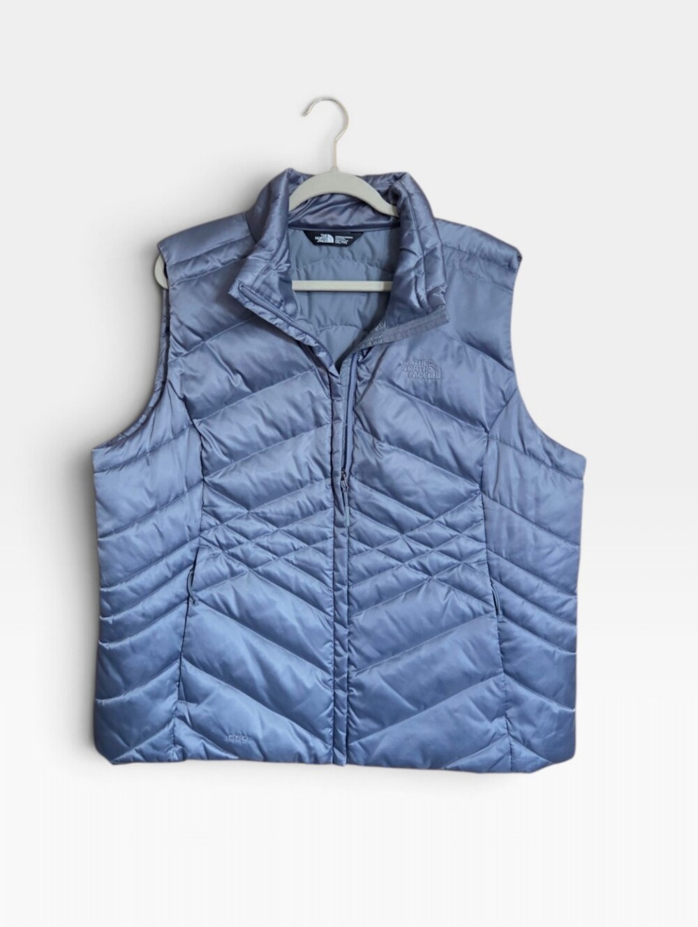 The North Face Puffer Vest 550 Gray Women's XXL Down Cabin Core Outdoorsy 2X